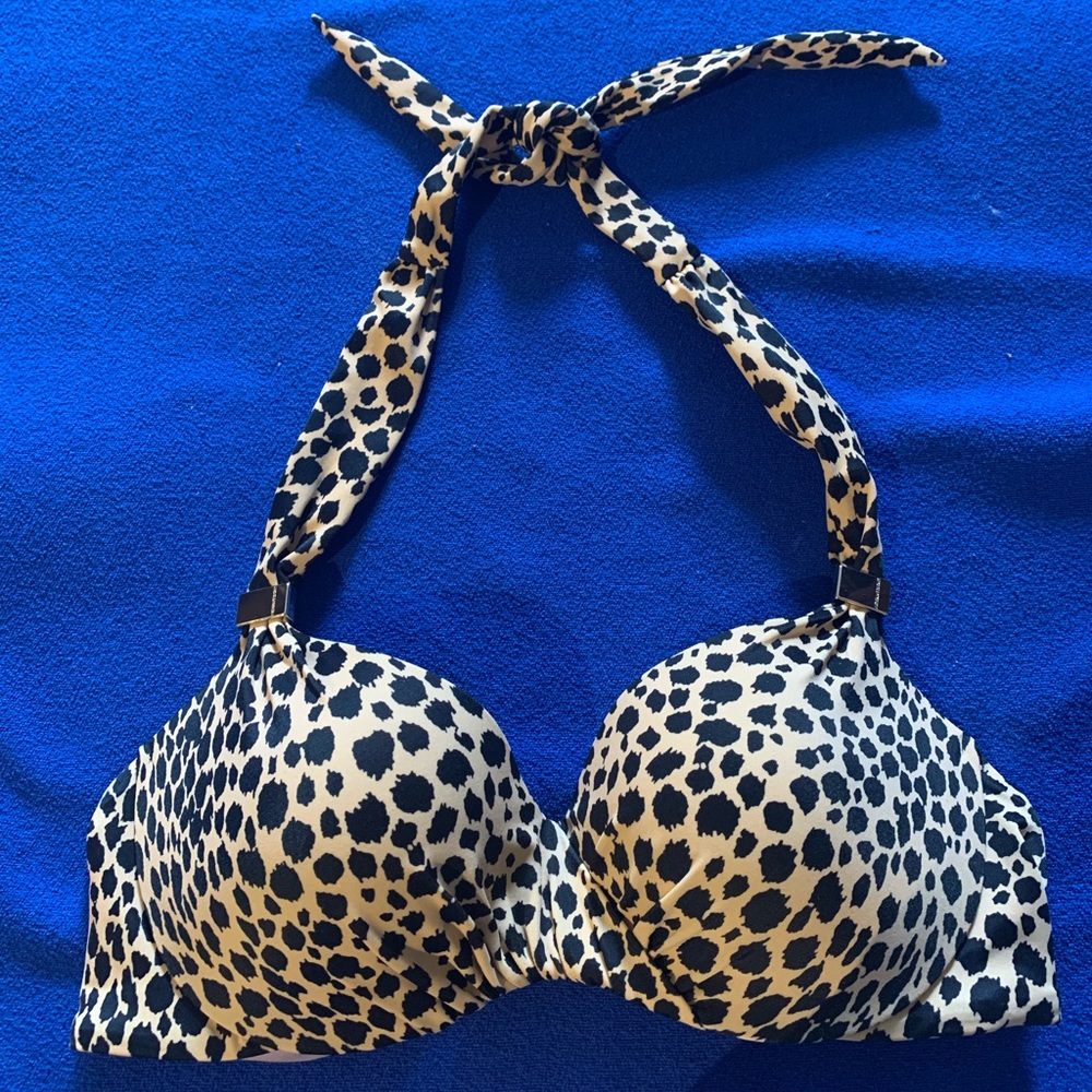 Victoria’s Secret Demi bikini top in animal print
